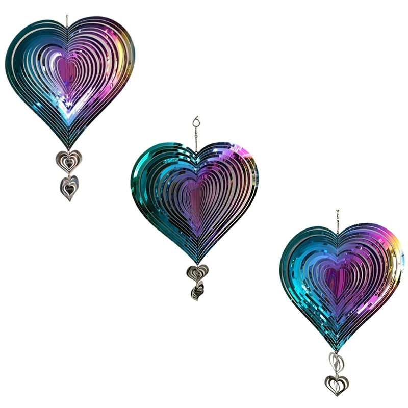 

3D Rotating Wind Chimes Gift Wind Spinner For Room Decor Wedding Garden Outdoor Aesthetic Hanging Decoration