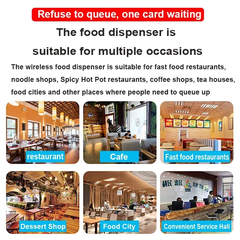 Wireless Restaurant Pager Calling System 20 Coasters Buzzer Vibrator Bell Receiver For Food Truck Bar Coffee Fast Food Bar Cafe