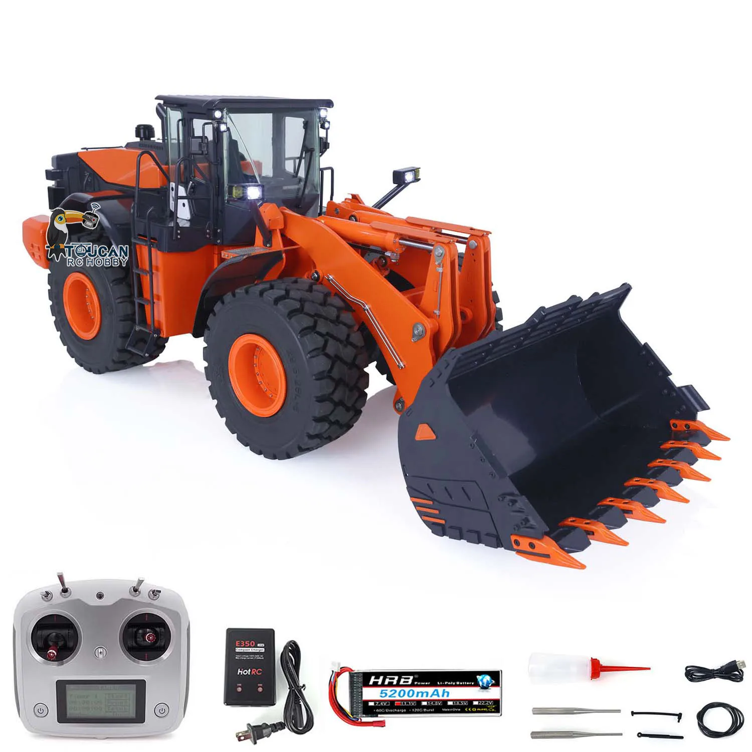 

JDMODEL 1/14 RC Hydraulic Loader Assembled and Painted 198 RTR ZW370 Construction Vehicles Toys Gift Light Sound System THZH1503