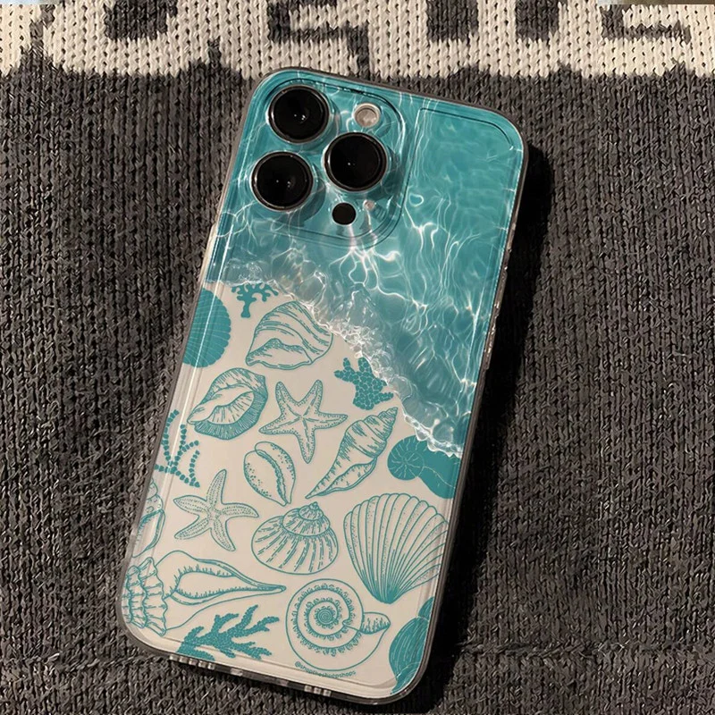 Ocean Turtle Sea Water Clear Soft Phone Case Cover
