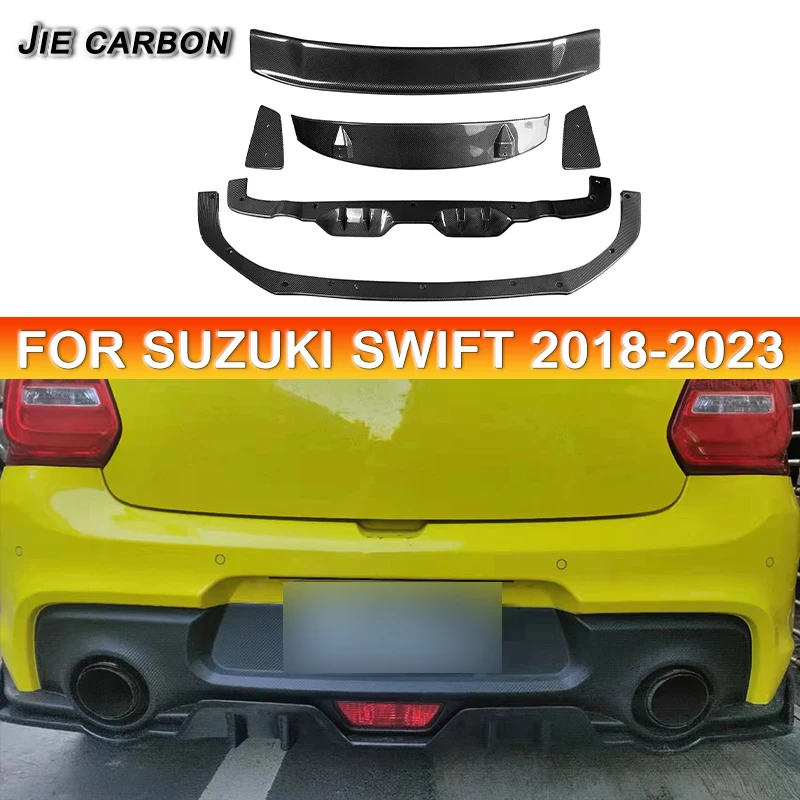 Adatto Al 2018-2024 Suzuki Swift Sport Zc33S In Fibra Di Carbonio Car Small Wrap Kit Corpo Esterno Jie Carbon Style Upgrade