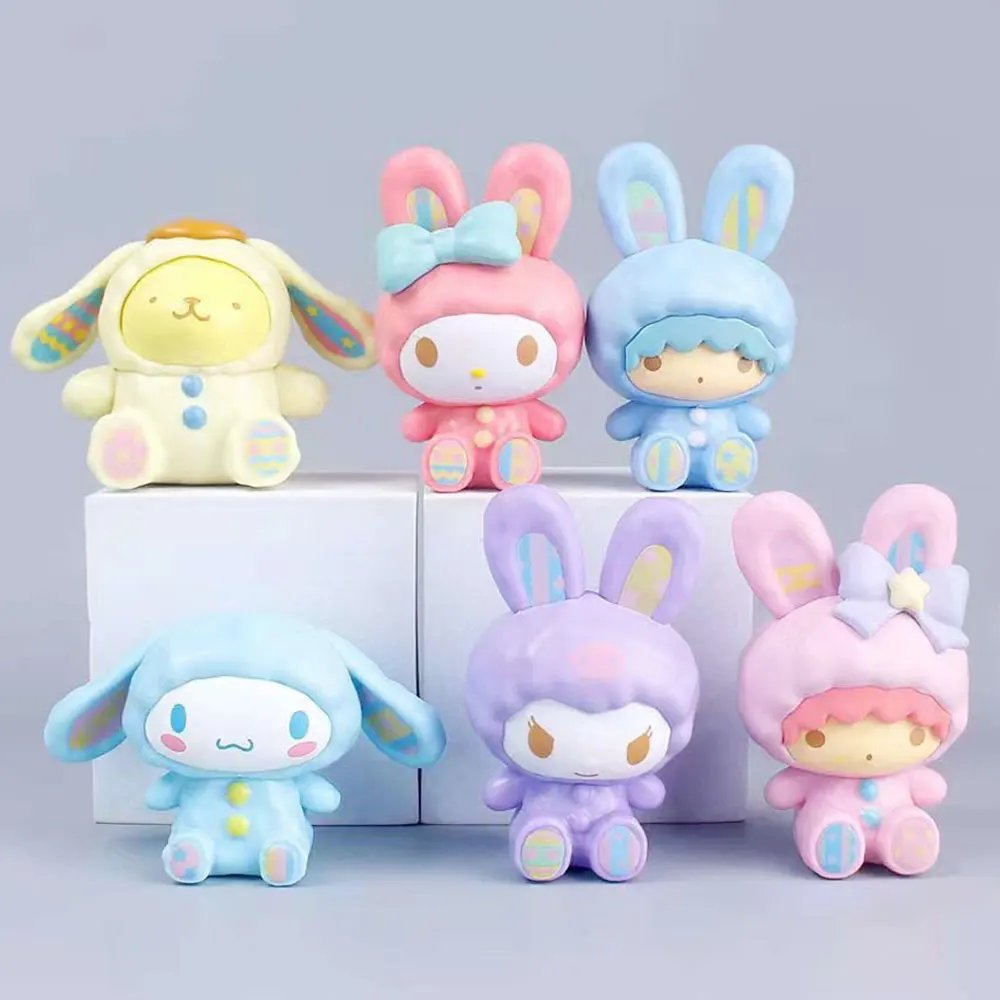 

Kawaii Sanrio Anime Figure Lovely Cinnamoroll Kuromi My melody Doll Action Figures DIY Cake Decorate Toys Gifts For Children