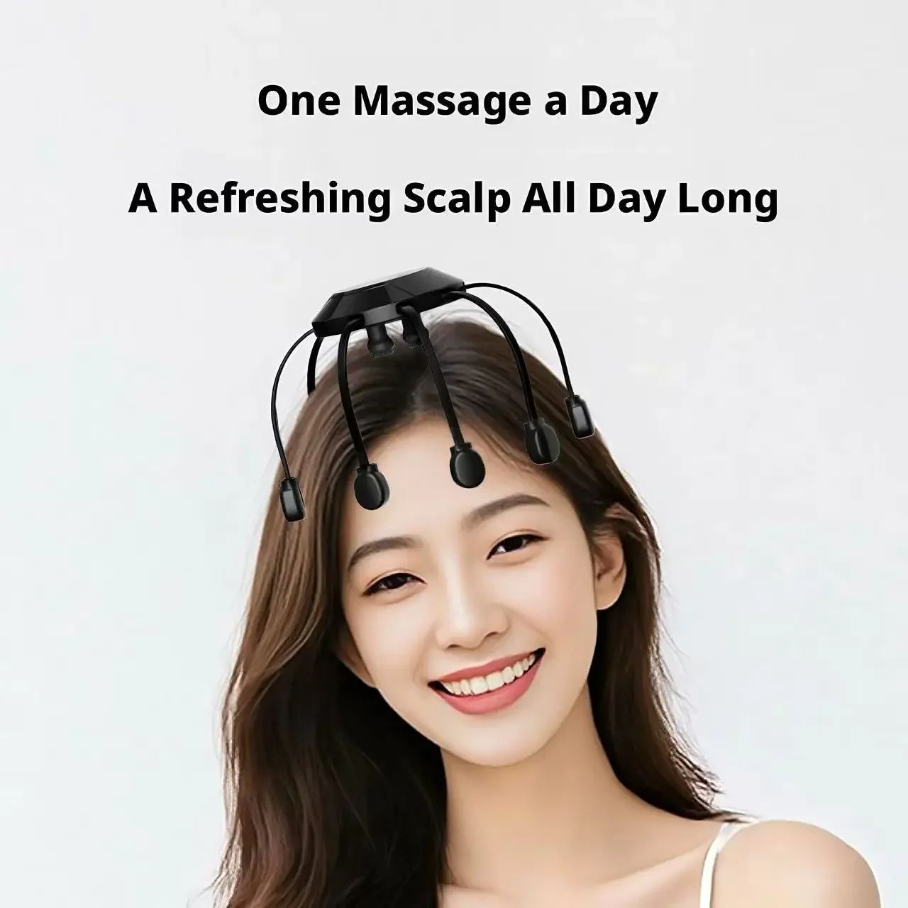 Massaggiatore Elettrico a Forma di Polpo con 10/14 Artigli, Dispositivo Intelligente per Massaggio del Cuoio Capelluto, Rilassante e Antistress, Massaggiatore per Tessuti Profondi, Spa per la Testa a Casa - immagine 3