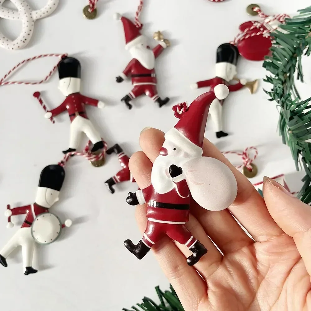 Nordic Denmark's Same Christmas Tree Decoration Pendant Soldier Angel Double Sided Iron Sheet Metal Pendant Christmas Decor
