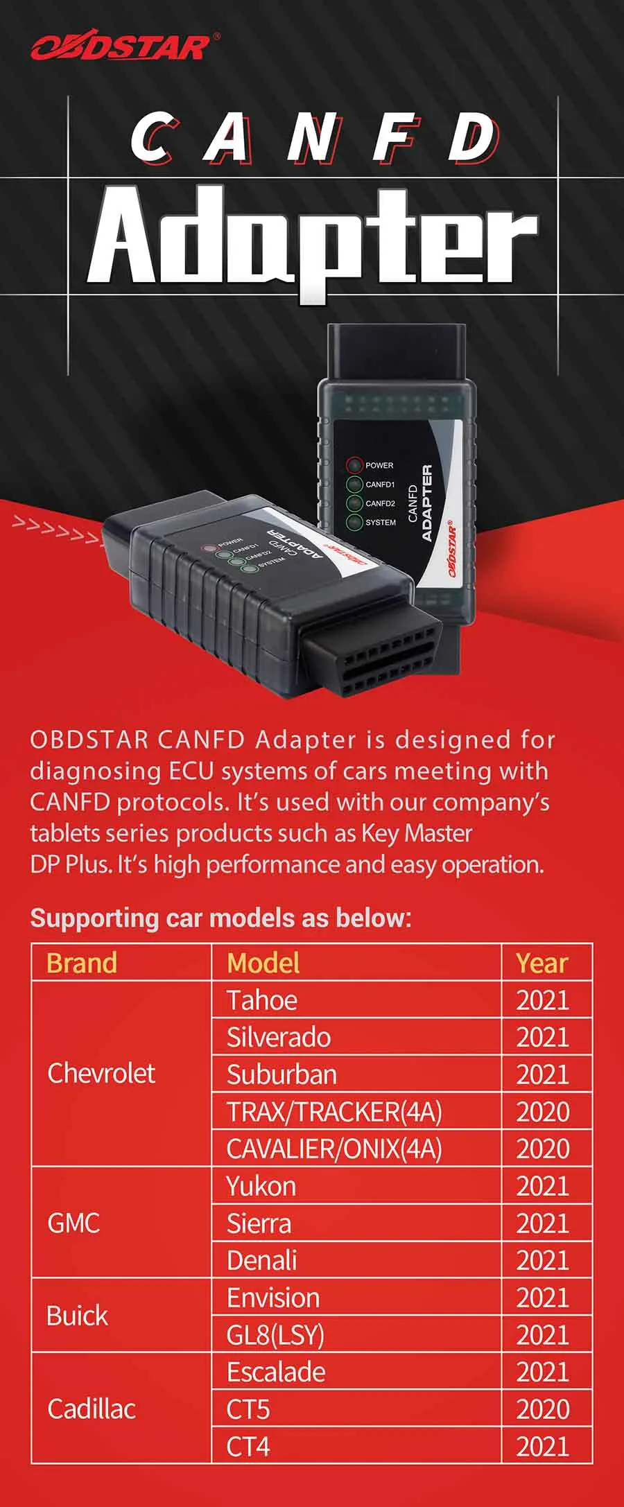 OBDSTAR CAN FD Adapter Kompatibel mit X300 DP PLUS/KEY MASTER DP PLUS/P50/X300PRO4 – Detail 6