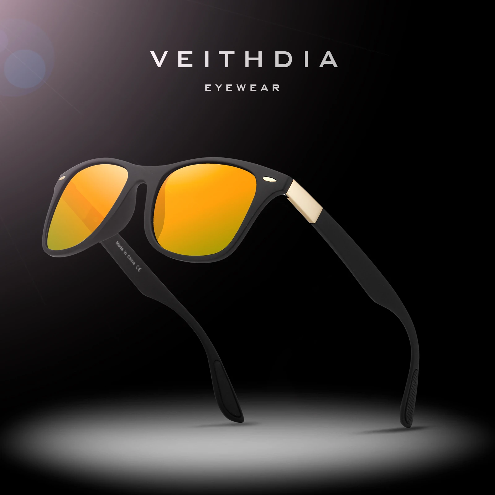 VEITHDIA gafas de sol fotocromáticas para hombre y mujer, lentes de espejo polarizadas, Vintage, de día y noche, 7029|De los hombres gafas de sol| -