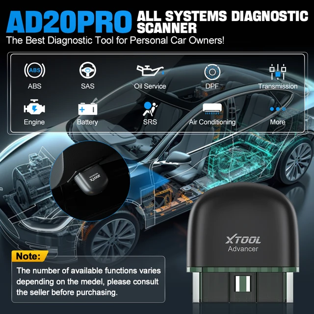 XTOOL Advancer AD20Pro OBD2 Bluetooth Scanner Full System Car Diagnostic Tool obd2 Scanner Oil Reset & Battery Test Code Reader 3