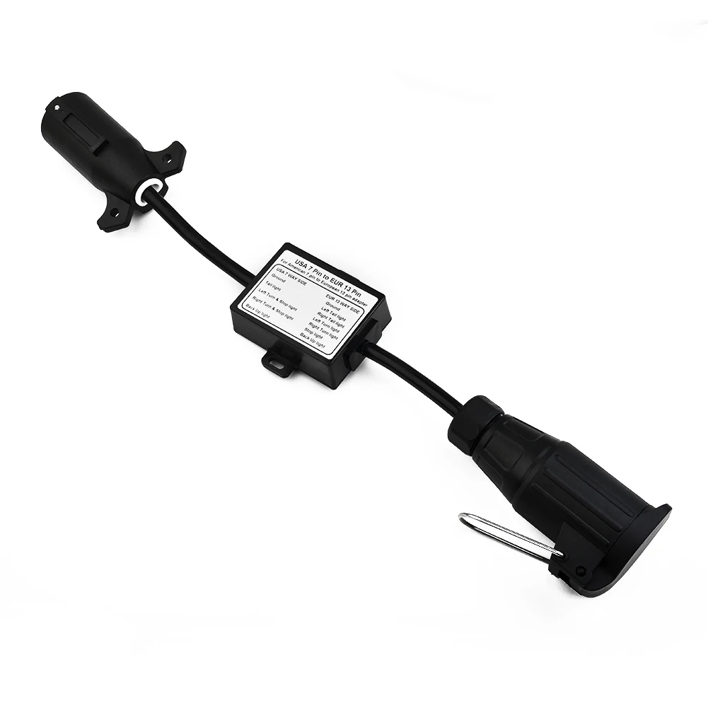 European Trailer Light Converter for US 7 way Vehicle Adapter, Practical and Reliable Solution for 13 pin Round Connector