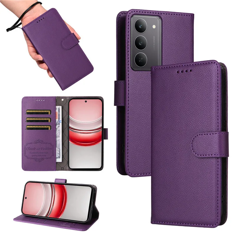 Anti-Theft Magnetic Leather Flip Wallet Case Cover