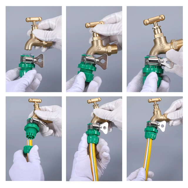 Univerzális Vízcsapdagrás Adapter Műanyag Tömlő Csap Konyha Kerti Csőcsatlakozó Illesztő Öntözőkert 15-21 Mm-Hez - Image 6