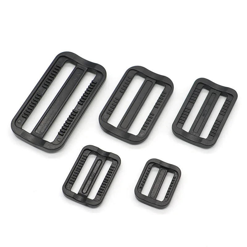 10pcs Plastic Tri Glides Slide 3 Bar Rectangle/Square Adjuster Buckle For Leather Craft Bag Shoulder Strap Belt Webbing 2-5cm images - 6