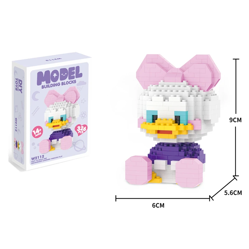 thumbnail image 1 of Bloques de construcción de animación de Disney Mickey Minnie Tang Puppy Modelo de dibujos animados Bloques de construcción en miniatura Muñeca de acción Juguetes para niños, 1 of 4