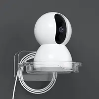 Punch-Free Home Monitoring Bracket Wall-Mounted White Clear Multi-functional Shelf Camera Bracket for Home Universal 1