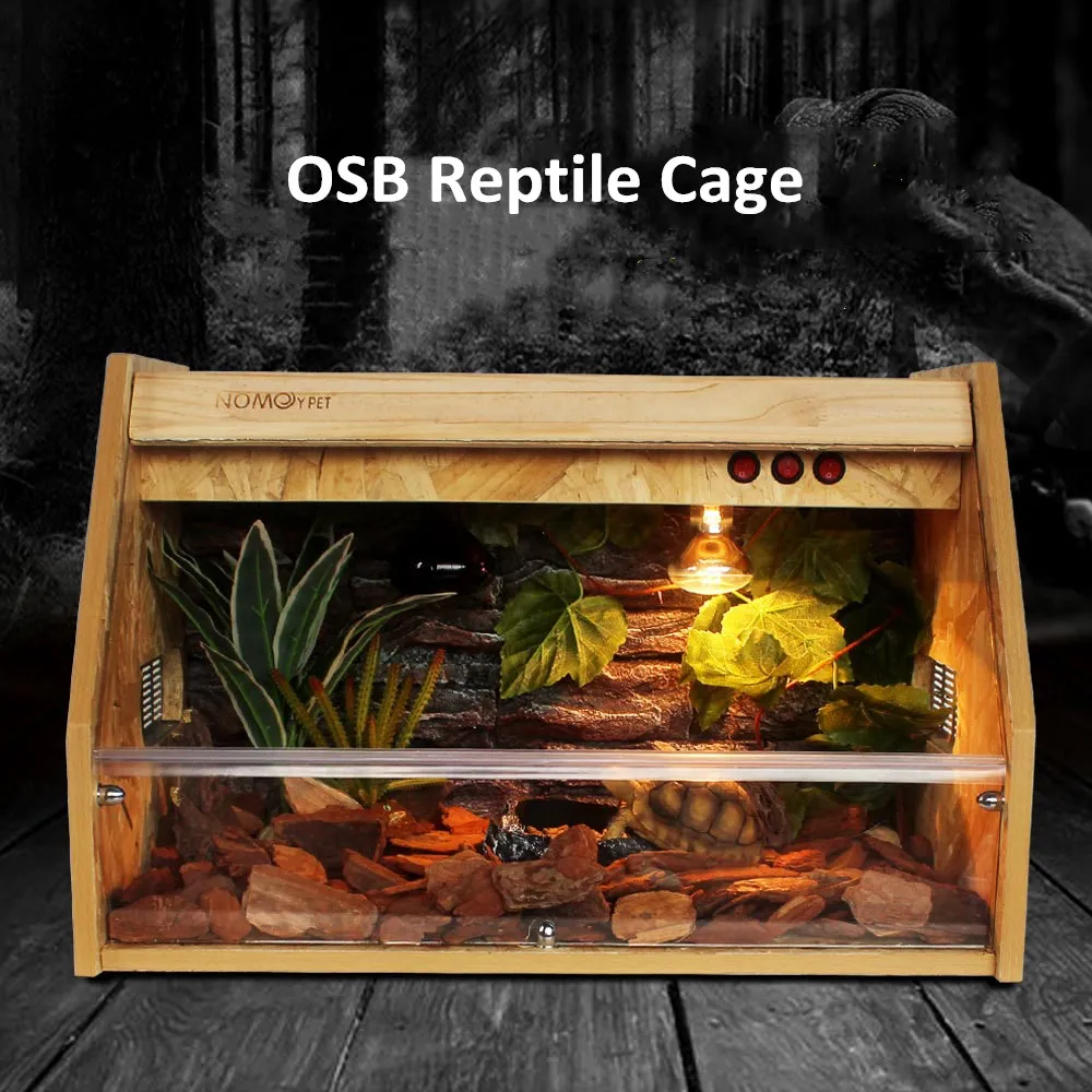 Detachable Reptile Habitat Lounge Indoor Wooden Tortoise House DIY