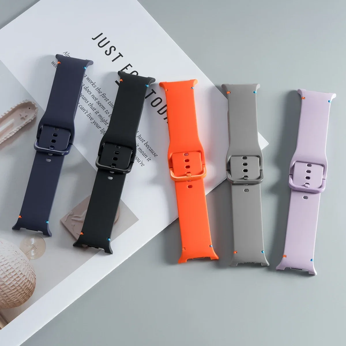 Offizielles Armband für Samsung Galaxy Watch 8 40 mm 44 mm Watch8 Classic 46 mm Silikon-Sportarmband Correa Original 1:1 No Gaps Band – Detail 14