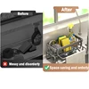Sink Cleaning Tools Storage Rack Kitchen Multifunctional Stainless Steel Drain Rack for Sponge Cleanser Organizer Rag Hanger 5