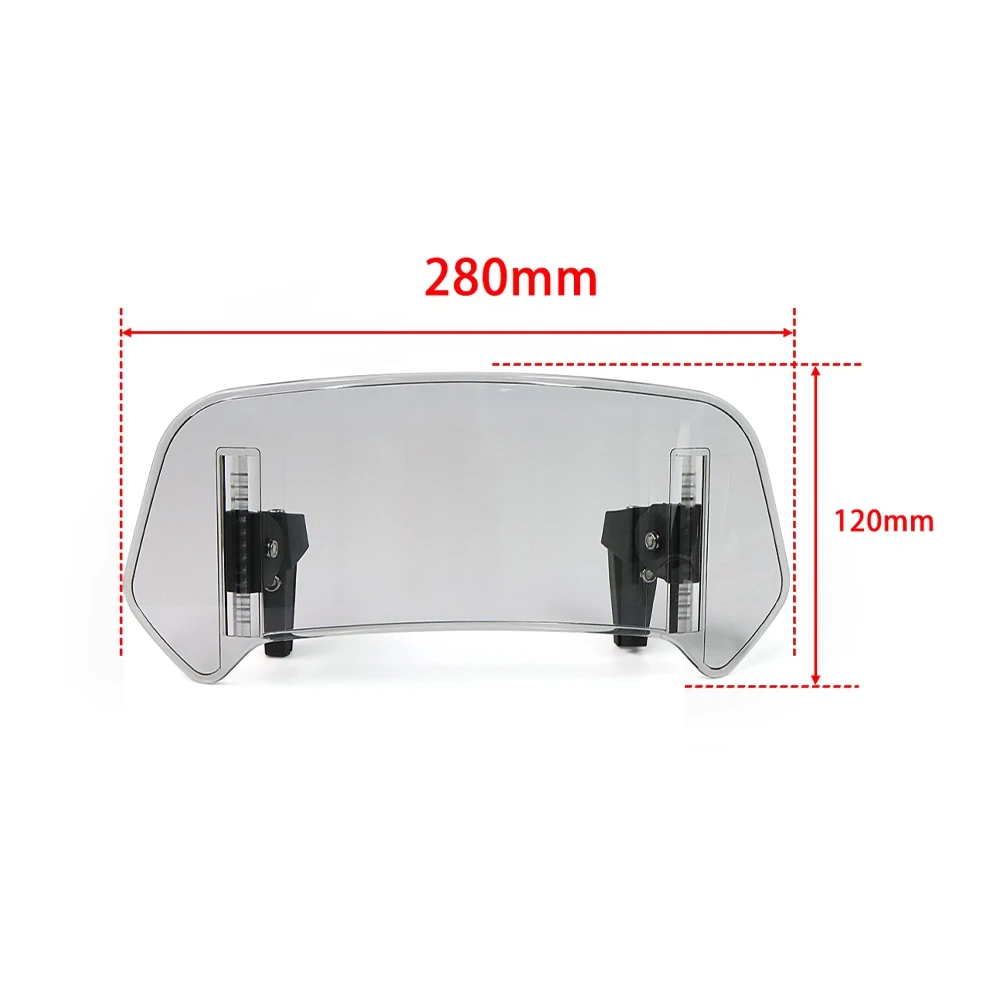 Parabrisas Extensible Universal Para Moto - Clip-on, Ajustable En Altura, De Plástico ABS Transparente, Fácil De Instalar