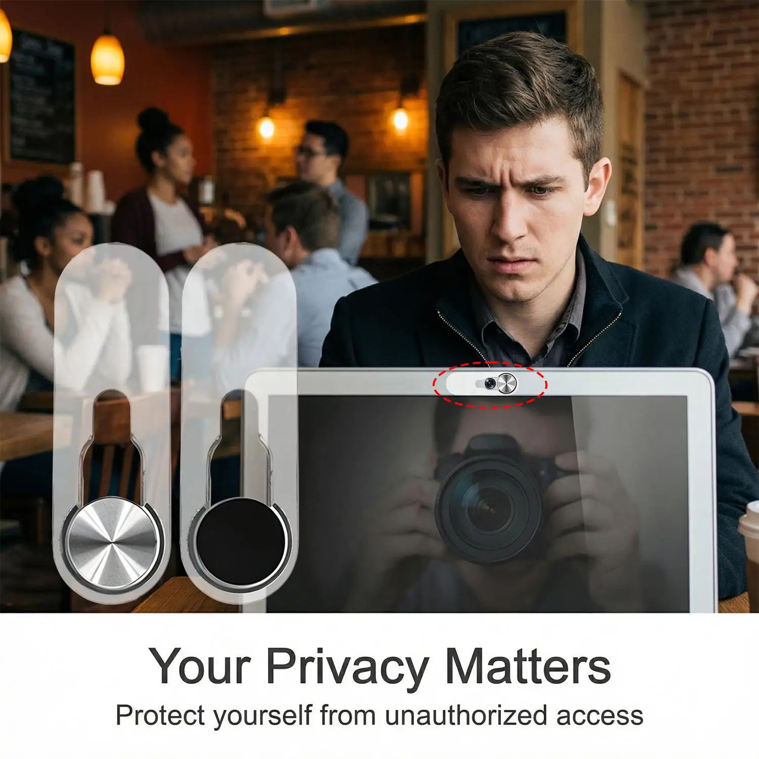 Ultra-Thin Transparent Webcam Privacy Cover Slide