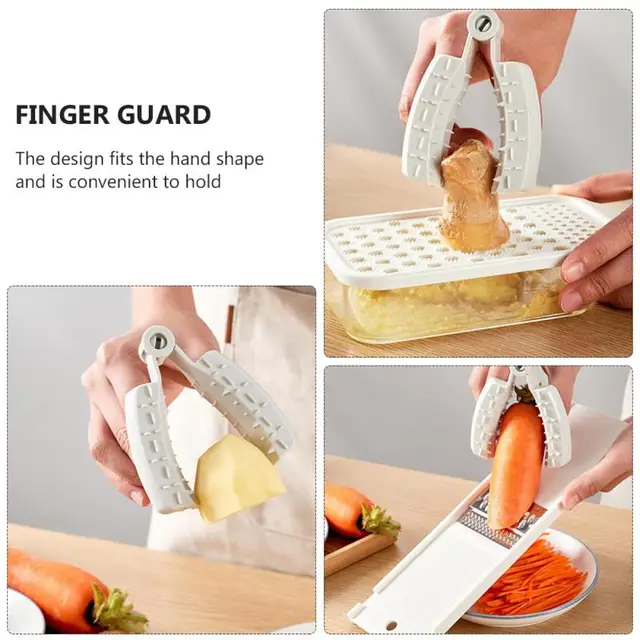 Cabilock 2pcs Food Safety Holder Mandolin Slicer Grater Cheese Vegetable  Slicer Veggie Cutter Shredder Grater Julienne Slicer Hand Guard