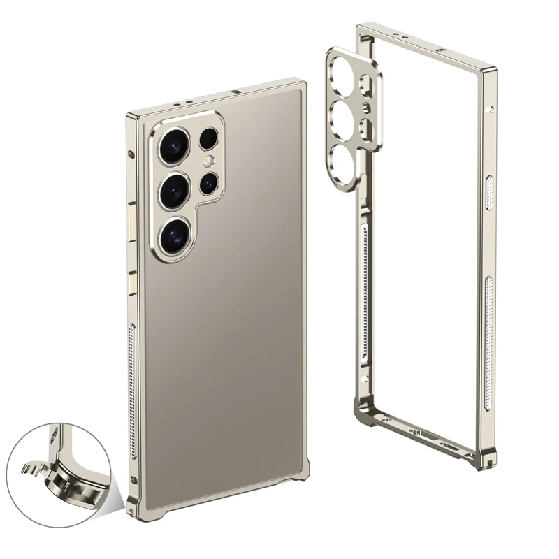 Enhanced Metal Frame Heat Dissipation Phone Case with Protective Lens Cap Cover