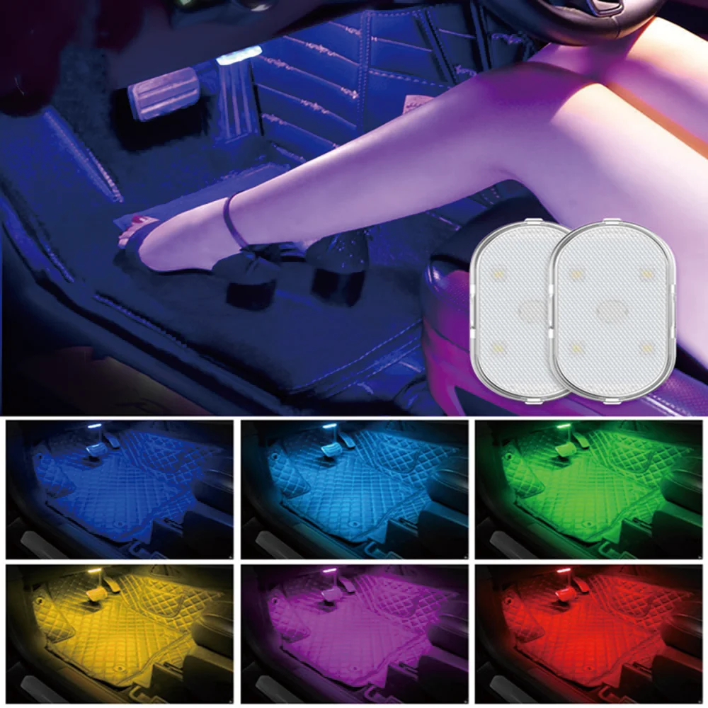 

New Car Flexible LED Lightin LED Light Wireless Touch Lights With Magnet USB Rechargeable For Door Foot Trunk Car Interior Light