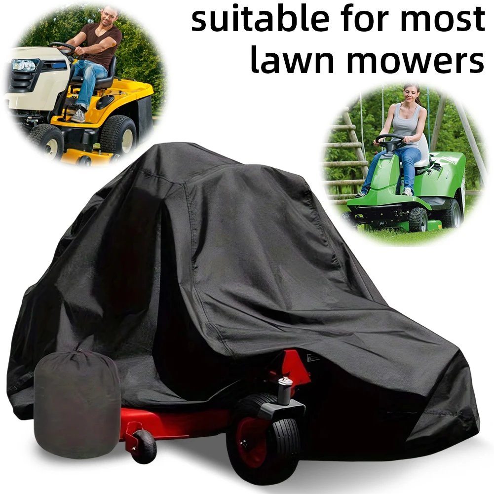 Lawn Mower Cover 210D Oxford Cloth Sun Protective Cover Waterproof Outdoor Furniture for Lawn Mowers Covering