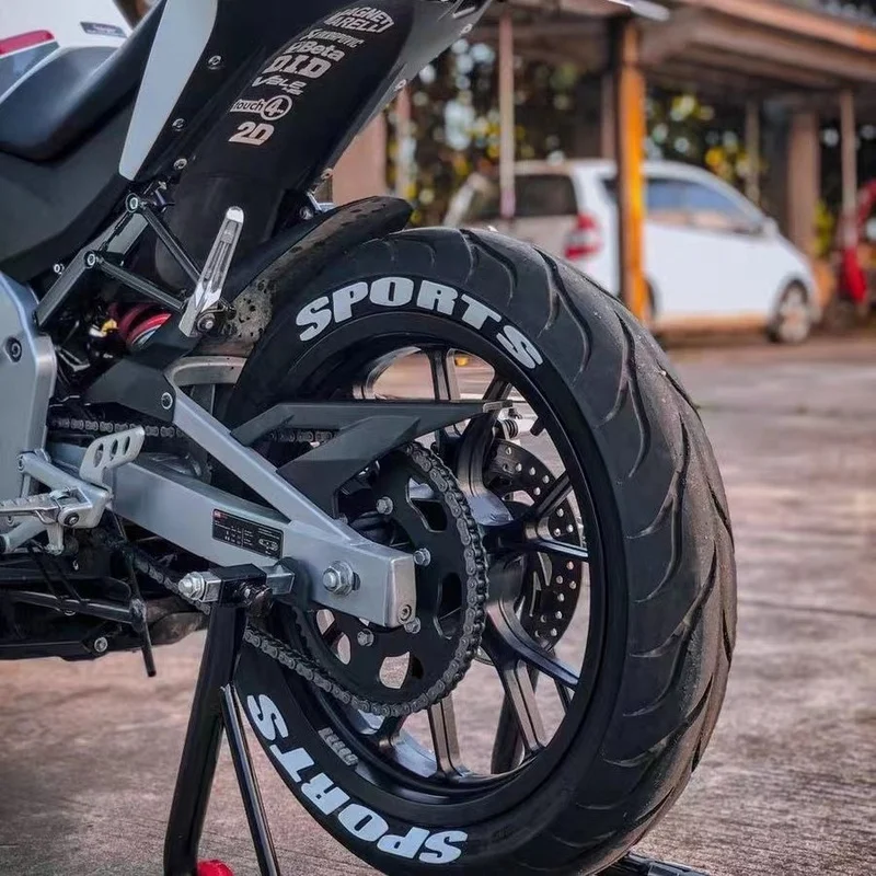 Car Stickers Motorcycle 3D Stereo Tire Letter Stickers Rubber Waterproof Wheels Label Decals DIY Styling Personalized Custom
