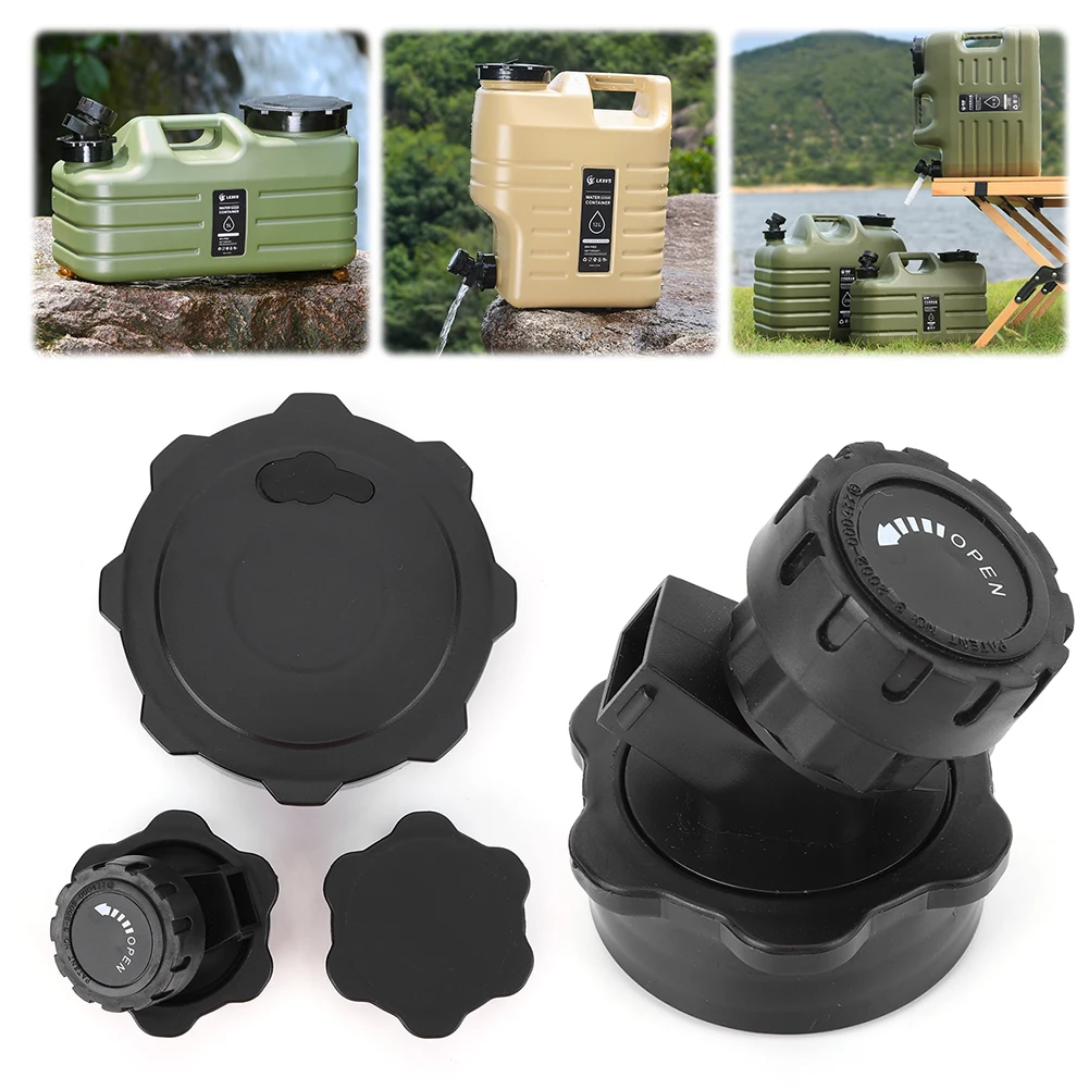 Camping Water Bucket Cover with Spigot Leak-Proof Water Tank Lid Drinking Water Bucket Cap for Camping Hiking