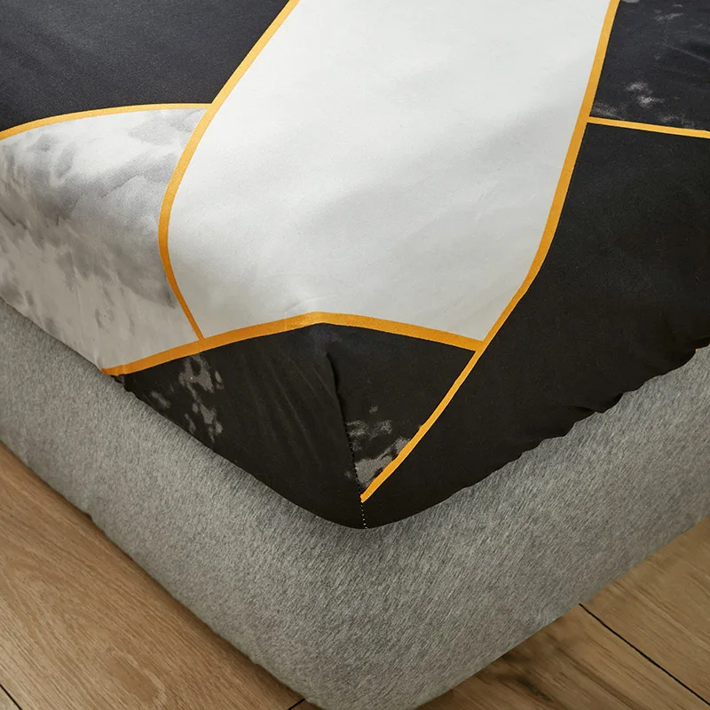 1pc  Bed Mattress Fitted sheet King Queen Size sheet  All-around Elastic Rubber Band Non-slip Dustproof Bed Sheet No pillowcase 4