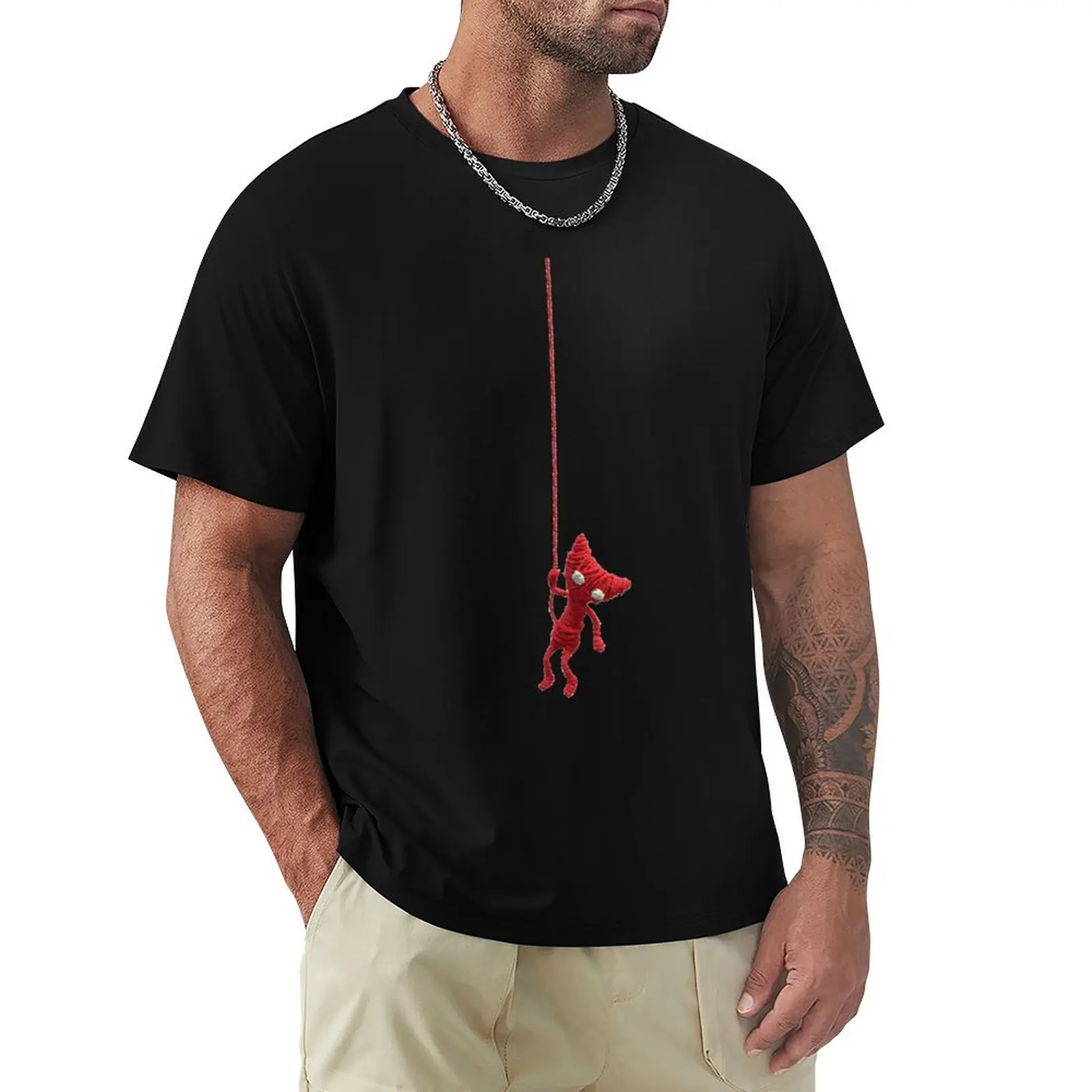 

Unravel Hanging Yarny T-Shirt blacks tops sweat customs design your own heavy weight t shirts for men