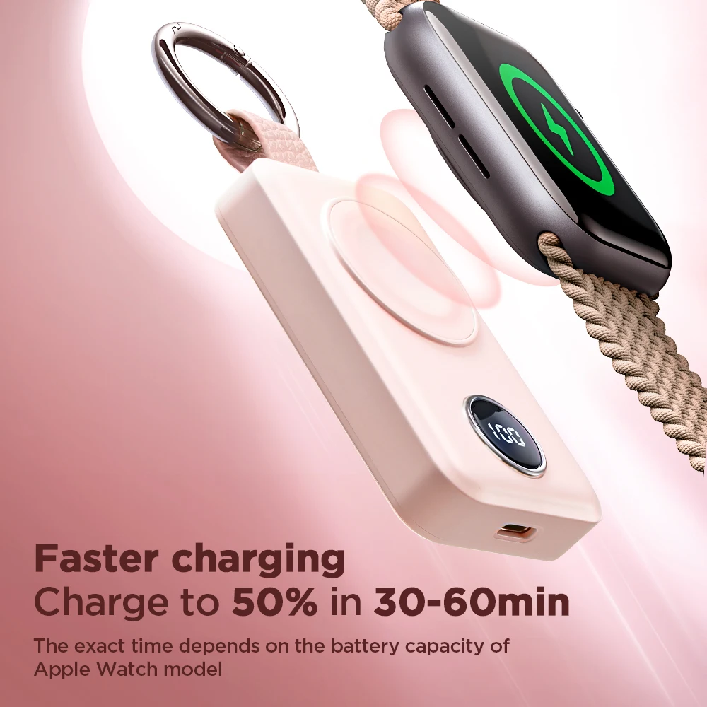 Joyroom 2000mAh Portable Wireless Charger for Apple Watch Series 8/Ultra/7/6/5/4/3/2/SE iWatch Charger Magnetic Power Bank - Image 3