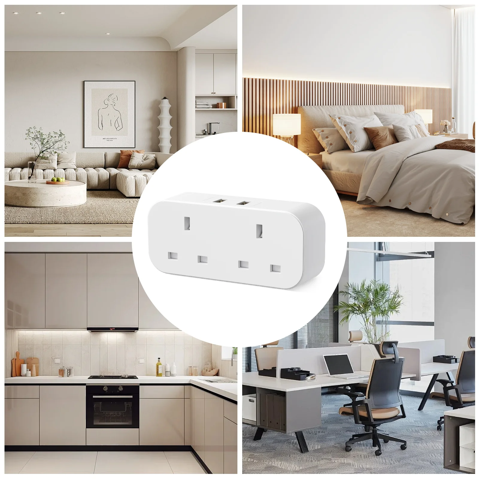 Universal Dual-Function Travel Adapter with High-Speed USB Charger (33W)