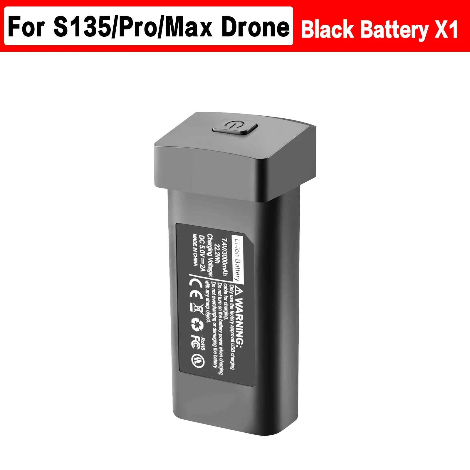 Original S135 Drone Battery 7.4V 3000mAh 30min Flight Time For S135 PRO Accessories Parts S135 MAX Dron Battery