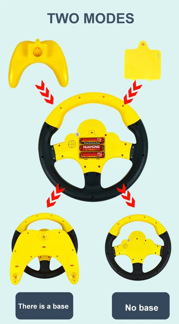 Eletric Simulation Steering Wheel Toy Baby Kids Musical Educational Copilot Stroller Steering Wheel with Light Sound Vocal Toys 4