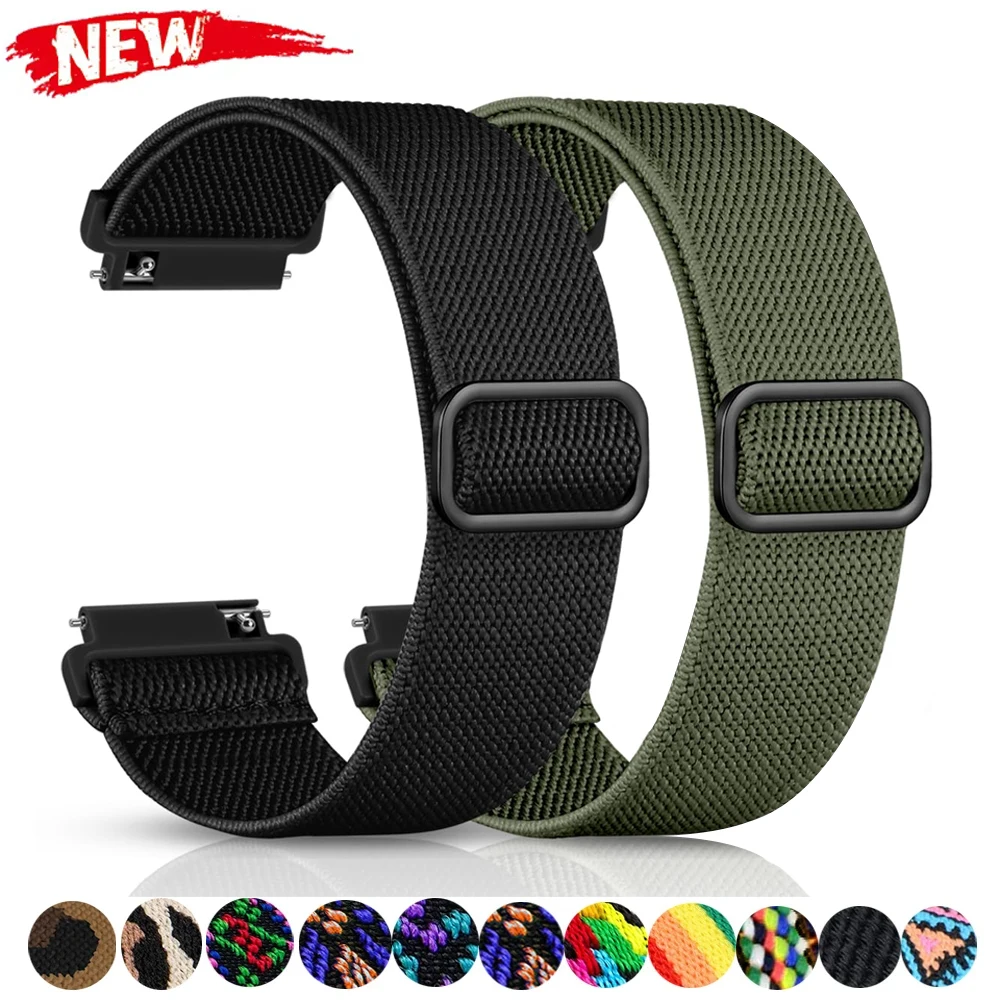 Premium Nylon Elastic Wristband Bracelet for Smartwatches - 20mm/22mm Strap Accessories