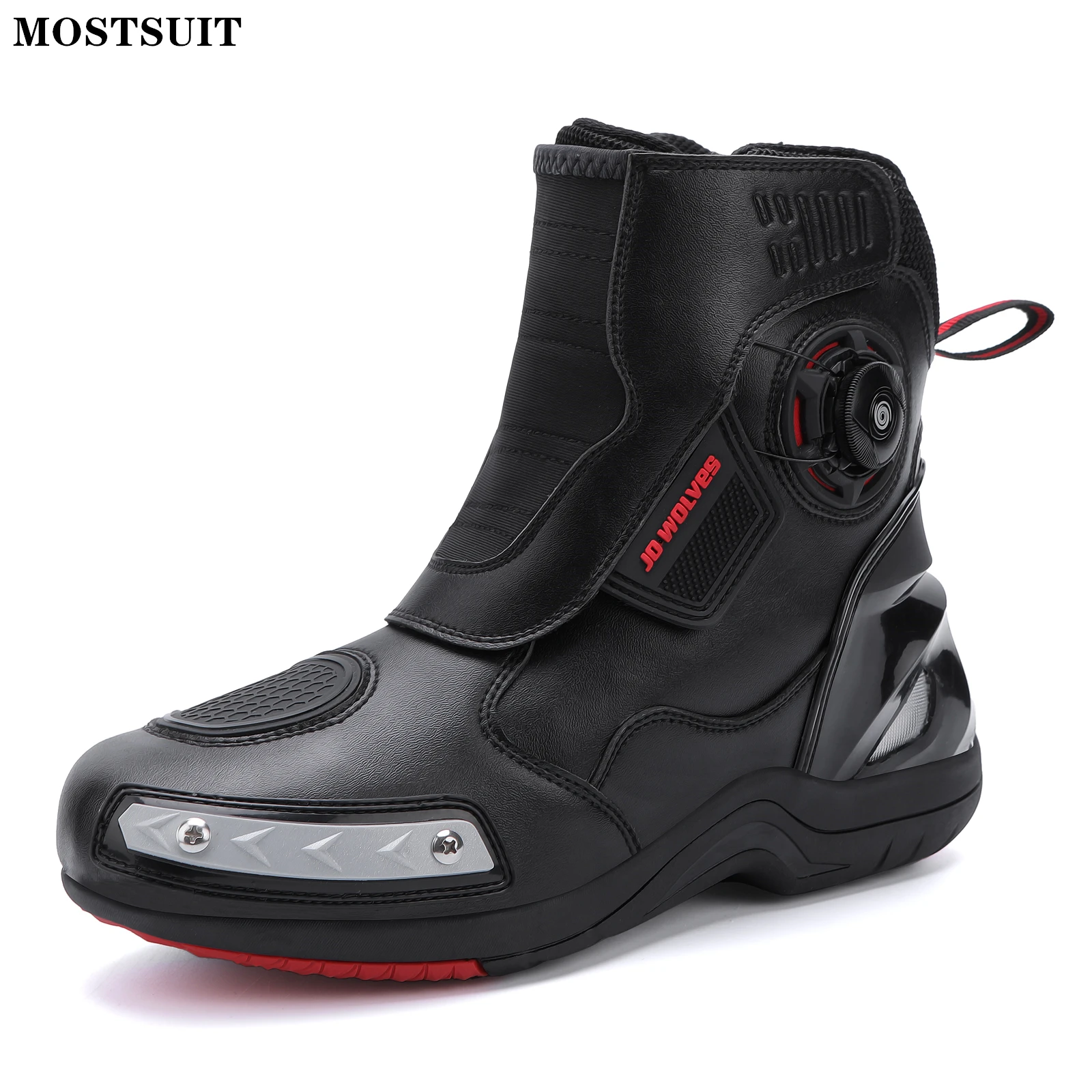  Alonepat Botas de motocross de microfibra impermeables para  hombre, zapatos de moto transpirables : Automotriz