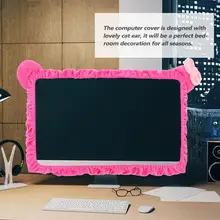 

1pc Computer Monitor Cover Lovely Monitor Dust Cover Elastic Dustproof Cover
