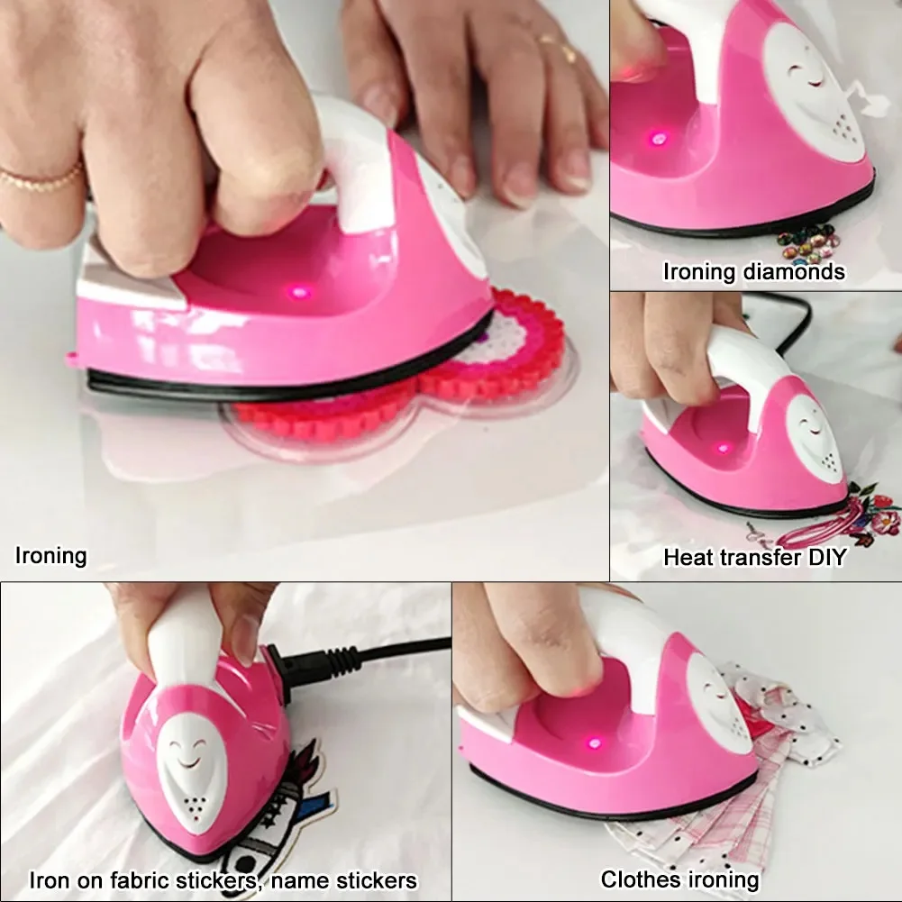DIY 어린이 휴대용 미니 다리미, 미니 열 프레스 기계, 급속 가열, 휴대용 ..