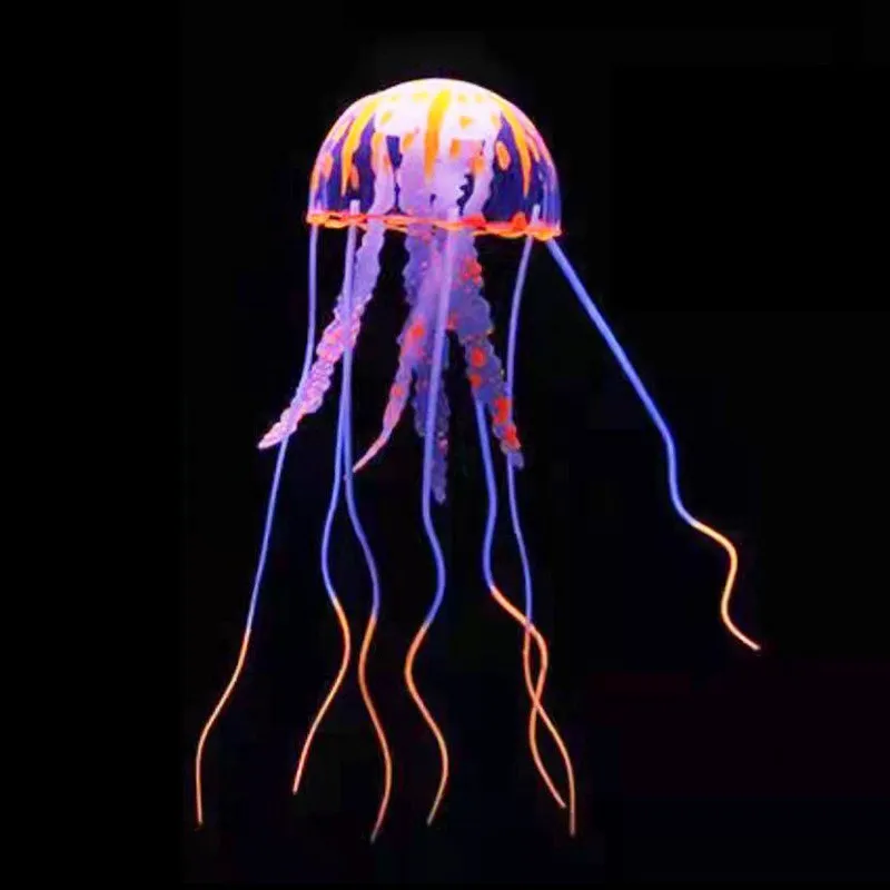 Artificial Jellyfish Silicone Fish Tank Decor Aquarium Decoration Ornament Silicone Material Odorless Aquatic Landscape