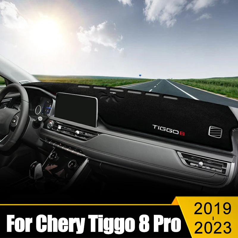 For Chery Tiggo 8 Pro Car Dashboard Cover Avoid Light Pad Sun Shade Case Anti-UV Carpets Non-Slip Mat