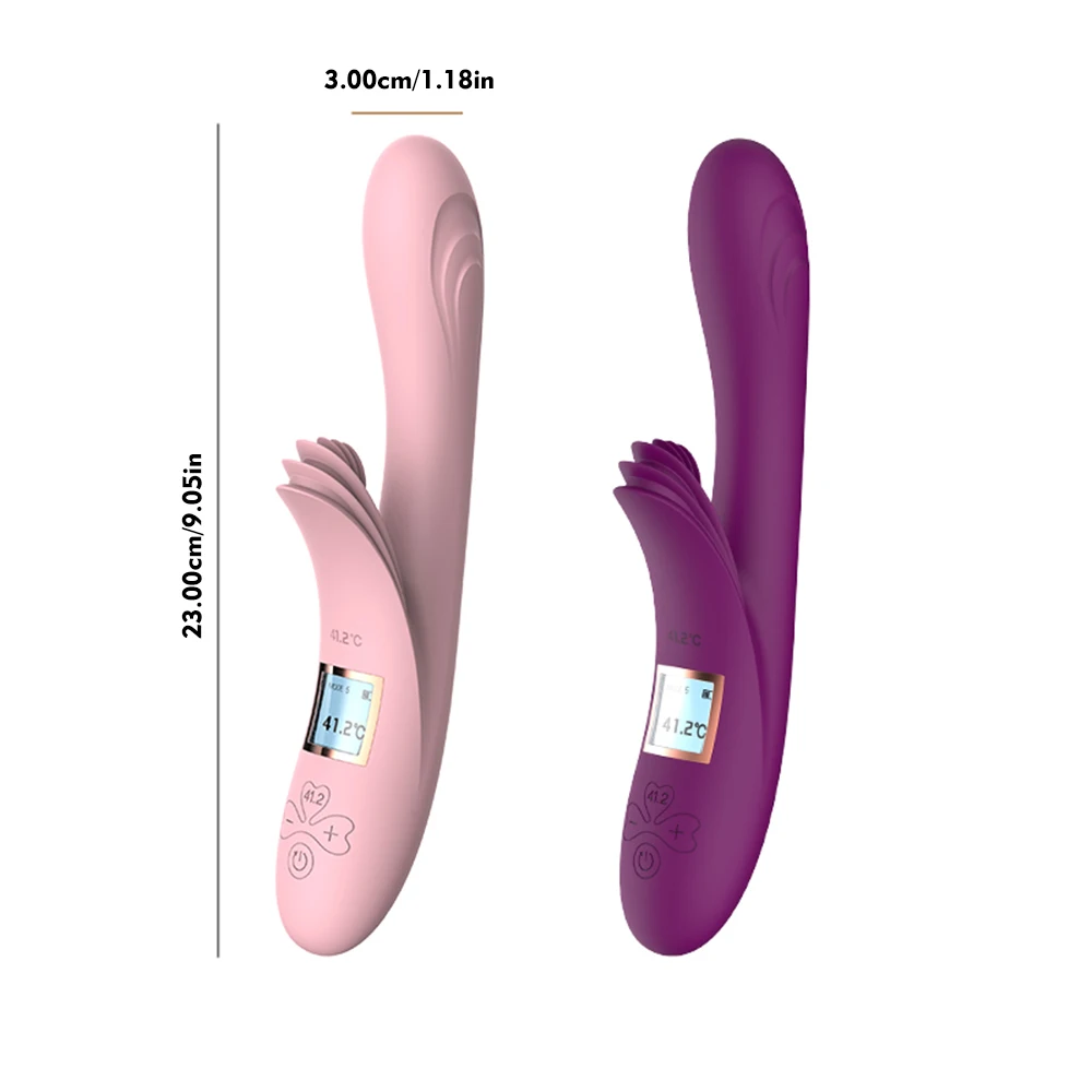 Laile Temperature Tongue Lick Stick for Women 41.2°C Variable Frequency Vibration Heating Massage Adult Sexual Masturbation Tool