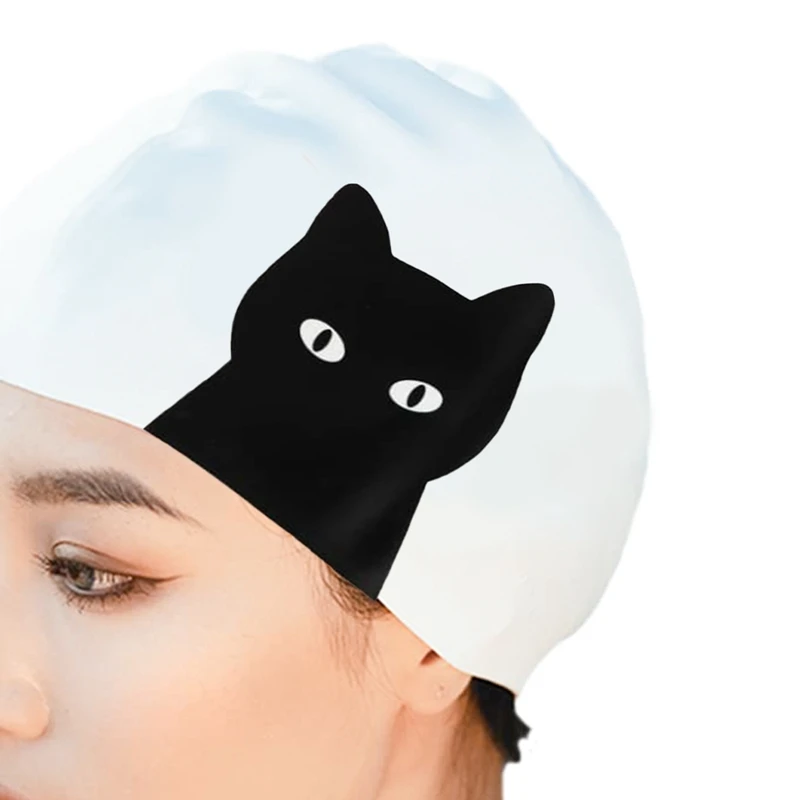 Adult Latex Swimming Hat Ear Protection Hairwrap Waterproof Swim Hats Beach Bathing Caps Water Sports Diving Surfing Turban Cute