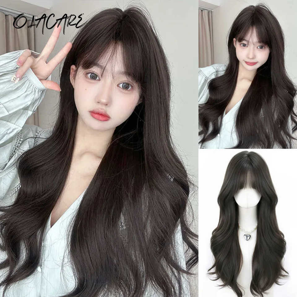 Brown Synthetic Long Deep Wave Wig For Women