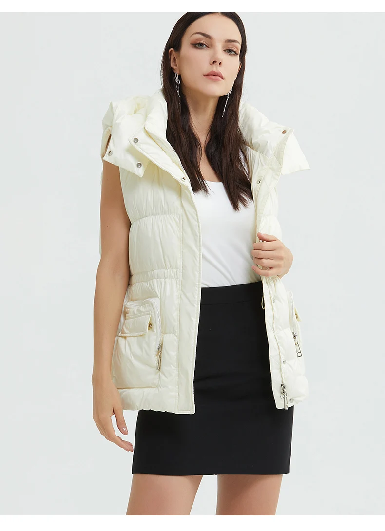 long puffer coat Short women's duck down vest winter and autumn fashion warmest winter coats for women