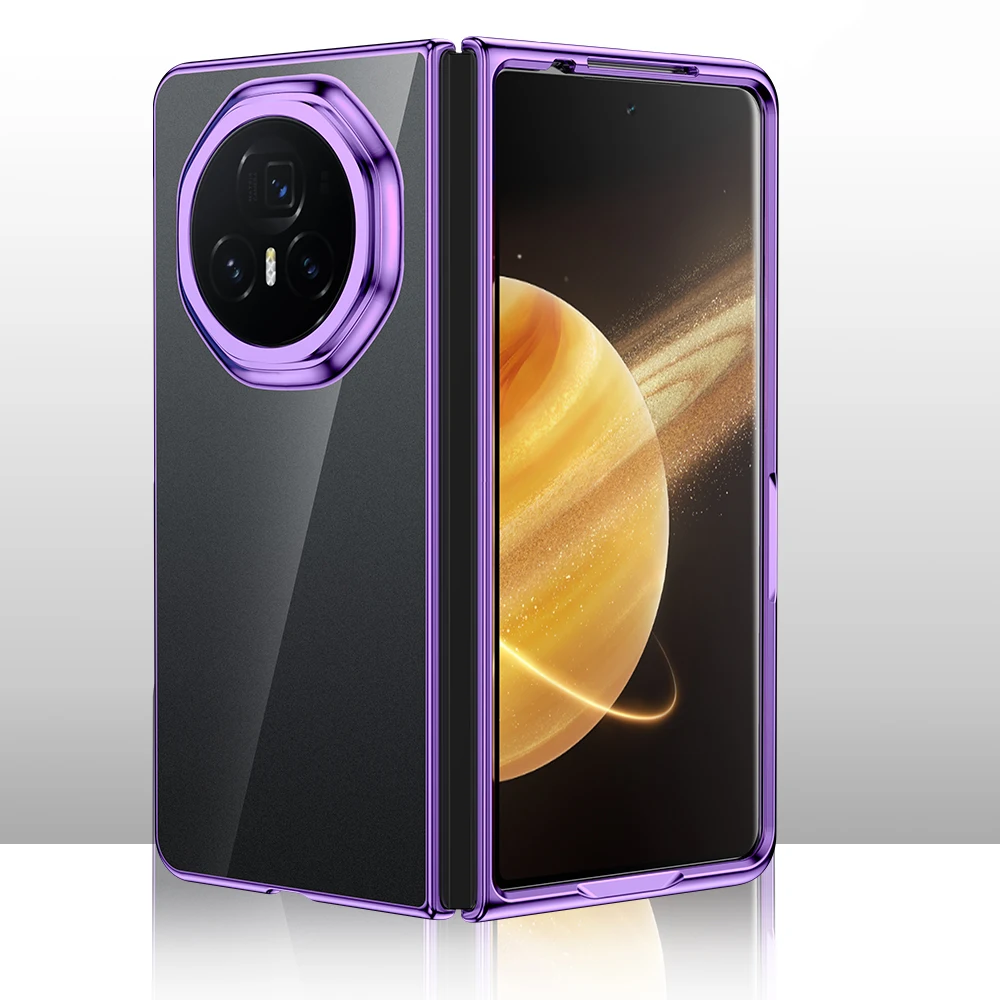 Luxury Electroplated PC Transparent Phone Case - Shockproof Protective Cover