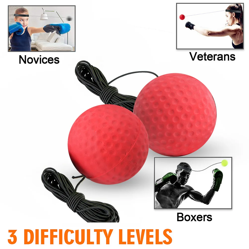 Boxing Reflex Ball Boxing Balls Headband Punching Speed Fight Skill Hand Eye Coordination Training