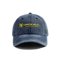 Jackall Lures Retro Distressed Baseball Cap - Adjustable Summer Outdoor Hat (As picture)