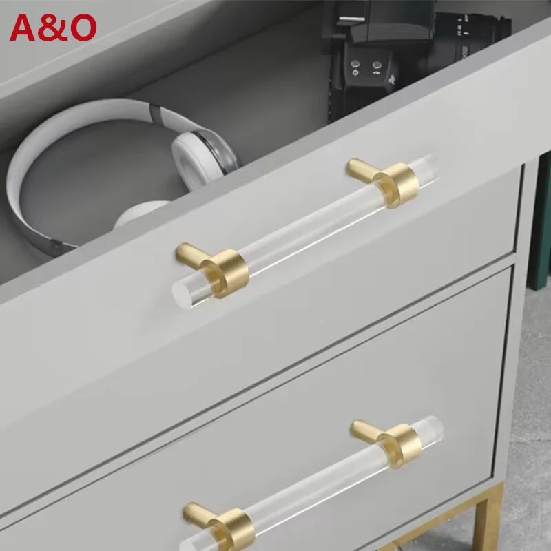 Cabinet Handles Handles Drawer Cabinet Furniture Kitchen Handles For Cabinet Knob Door Drawer Furniture Kitchen Golden Transparent Crystal Wood