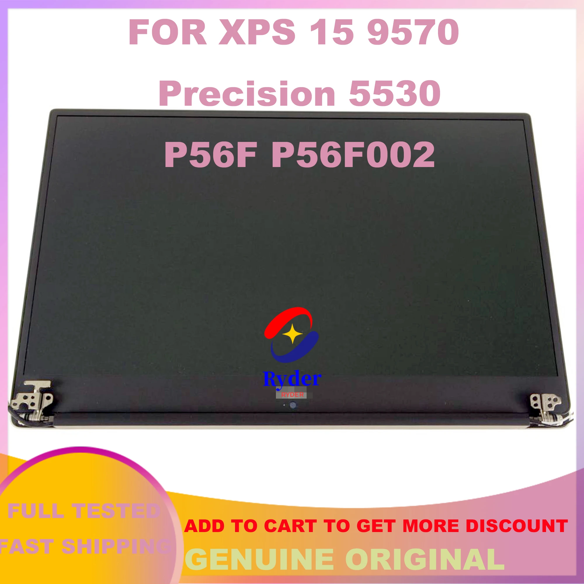 Per Dell Xps 15 9570 Precision 5530 P56F002 15.6 "Fhd Non Touch 4K Lcd Touch Screen Assemblaggio Completo Display Pannello Di Ricambio