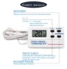 Thermometer Digital Refrigerator, Freezer, Freezer Magnetic Thermometer with Alarm Clock 3